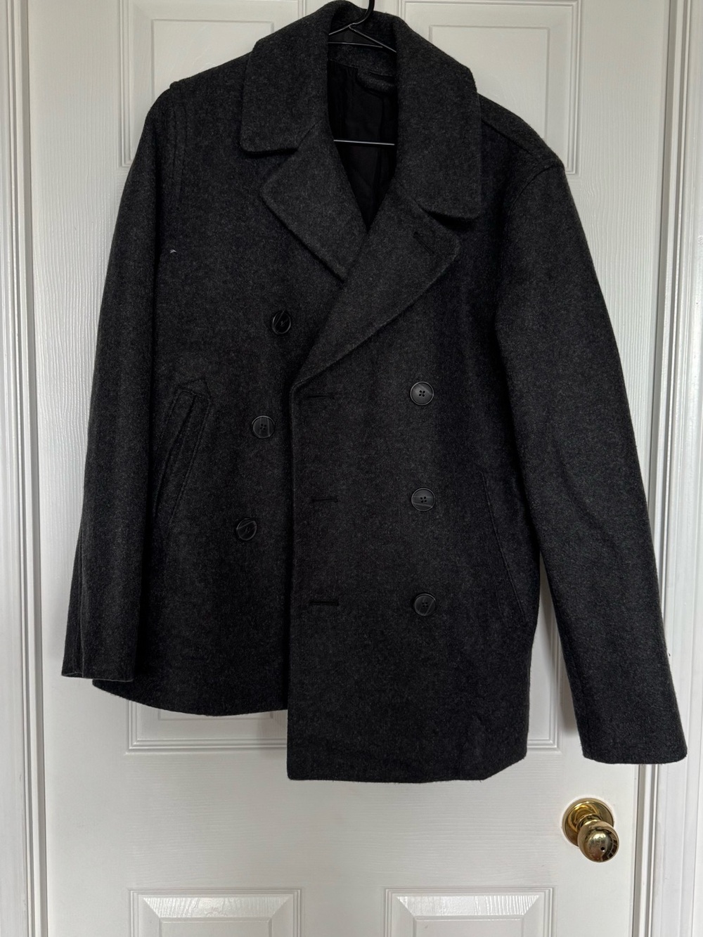 Old Navy Charcoal Gray Double-Breasted Coat
